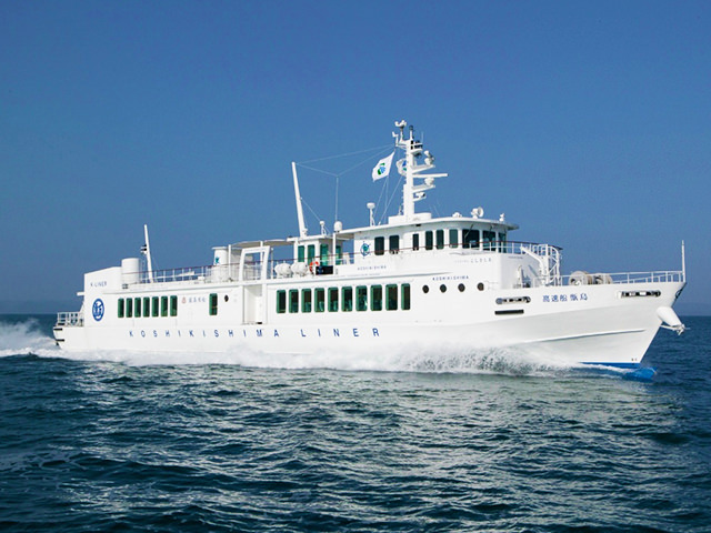 高速船甑島にて甑島へ